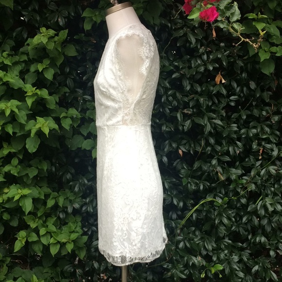 NWT Kimchi Blue Pinafore Lace Ivory Mini Dress 2 - Picture 6 of 9